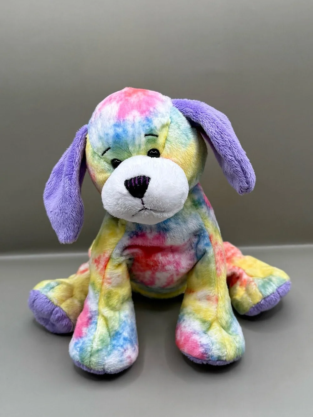 GANZ Webkinz Tie Dyed Puppy Plush Stuffed Animal NO CODE Rare HTF
